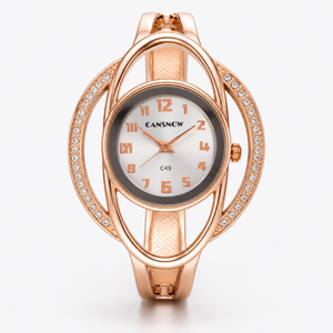 Luxury Crystal Orbit Cuff Women’s Bracelet Watch Jovera Joyce