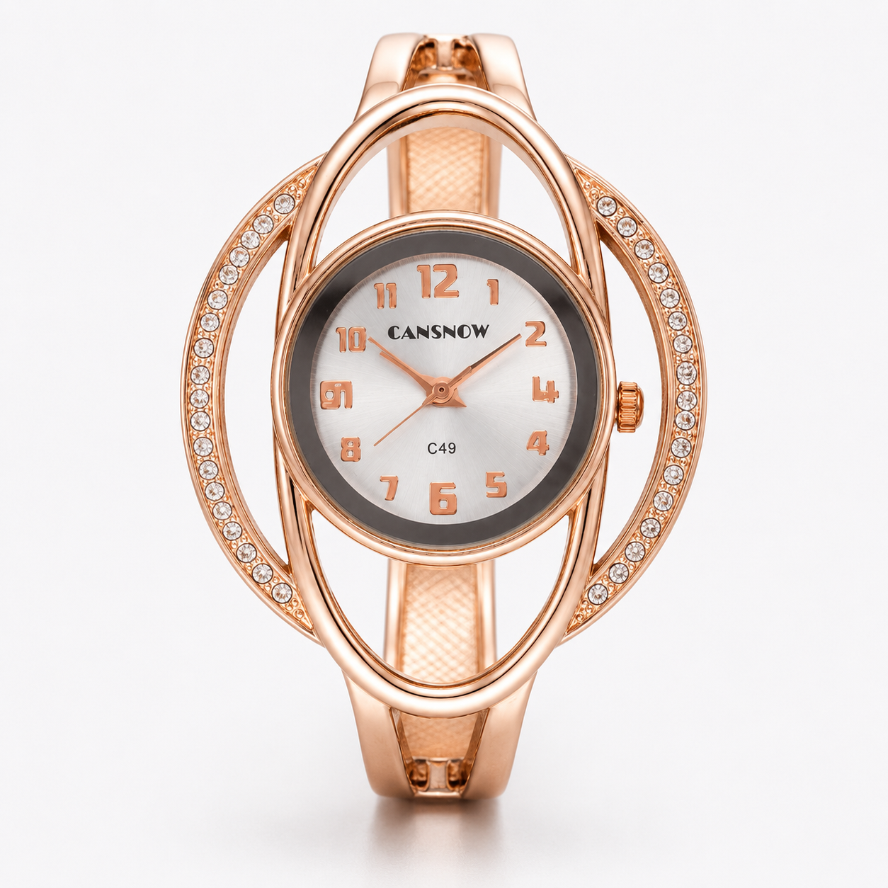 Luxury Crystal Orbit Cuff Women’s Bracelet Watch Jovera Joyce