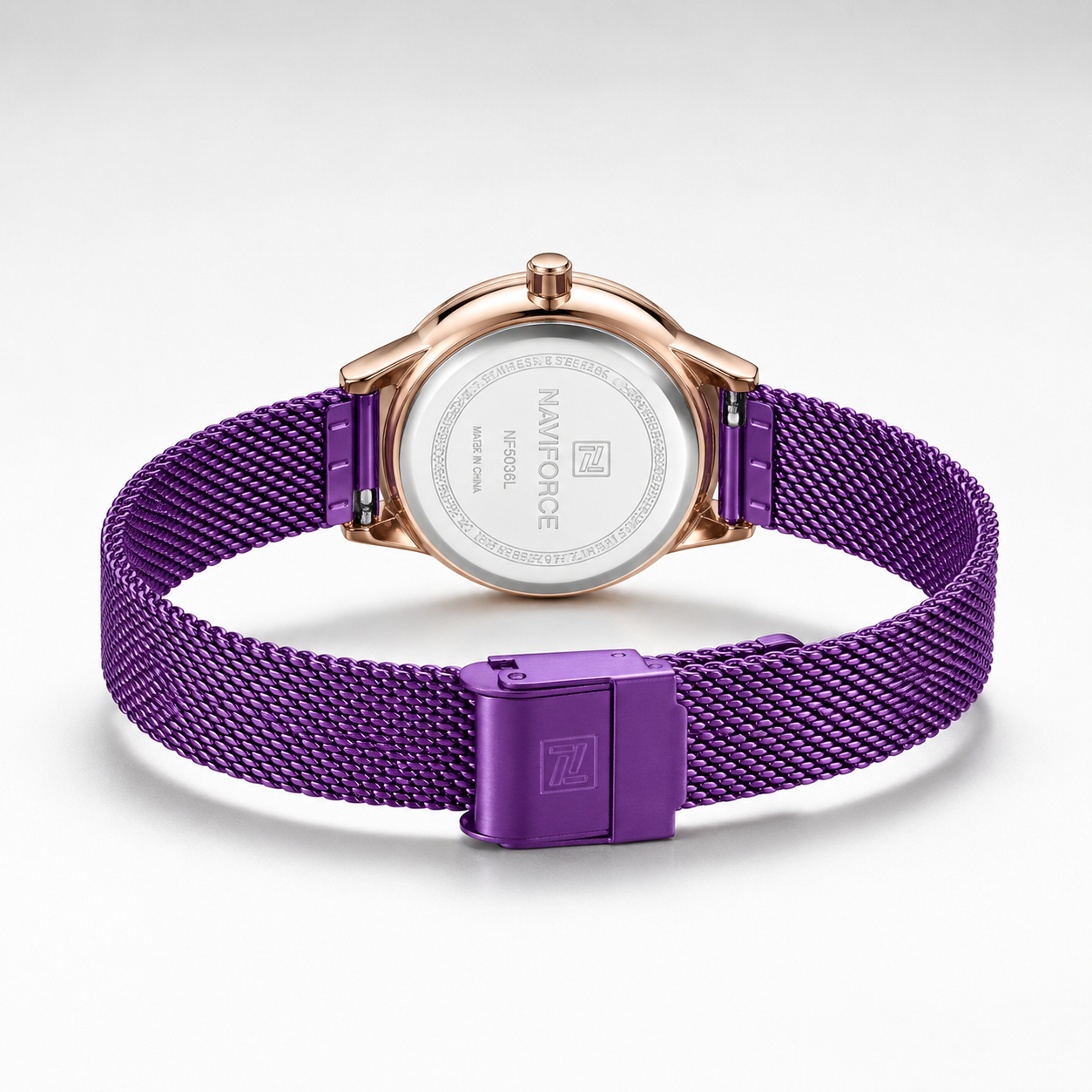 NAVIFORCE Luxury Crystal Bezel Women’s Mesh Bracelet Watch Jovera Joyce