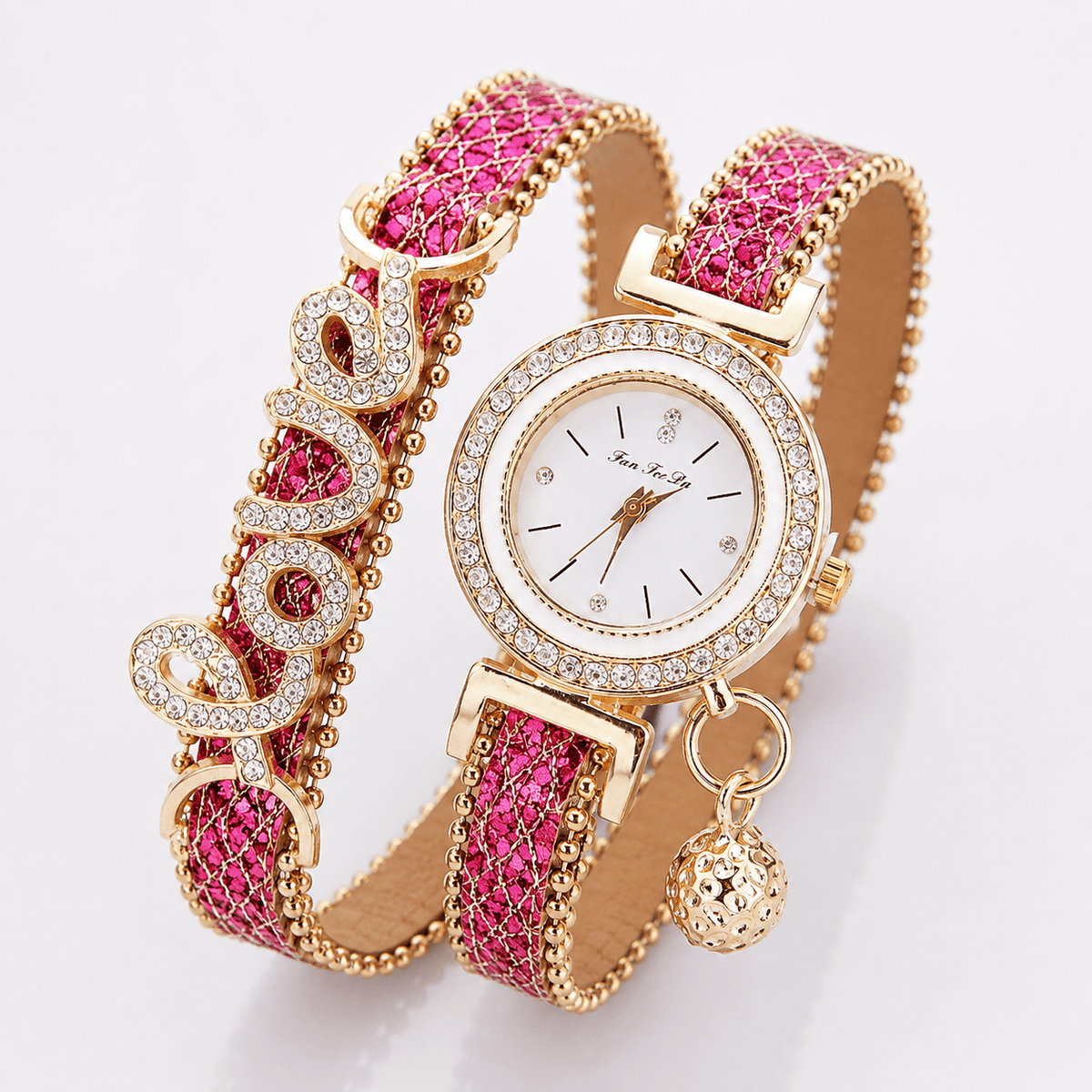 Luxury Crystal Wrap Bracelet Watch with Charm - Jovera Joyce