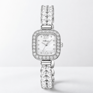 Luxury Crystal-Embellished Square Dial Women’s Bracelet Watch Jovera Joyce