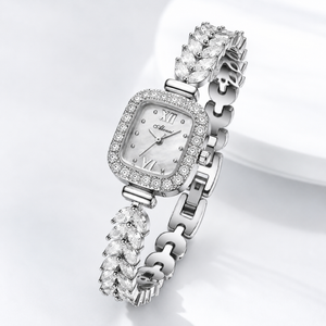 Luxury Crystal-Embellished Square Dial Women’s Bracelet Watch Jovera Joyce