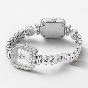 Luxury Crystal-Embellished Square Dial Women’s Bracelet Watch Jovera Joyce