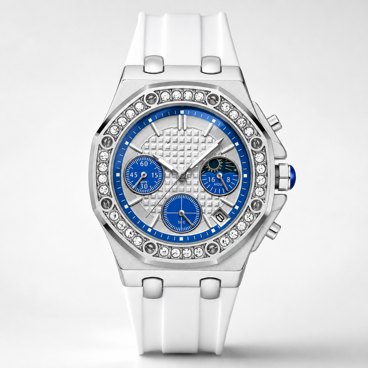Luxury Crystal Bezel Multi-Dial  Women's Wristwatch Jovera Joyce