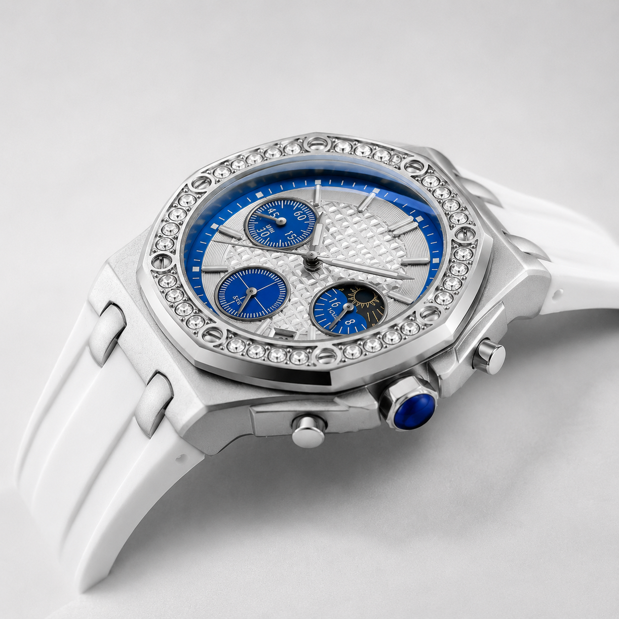 Luxury Crystal Bezel Multi-Dial  Women's Wristwatch Jovera Joyce