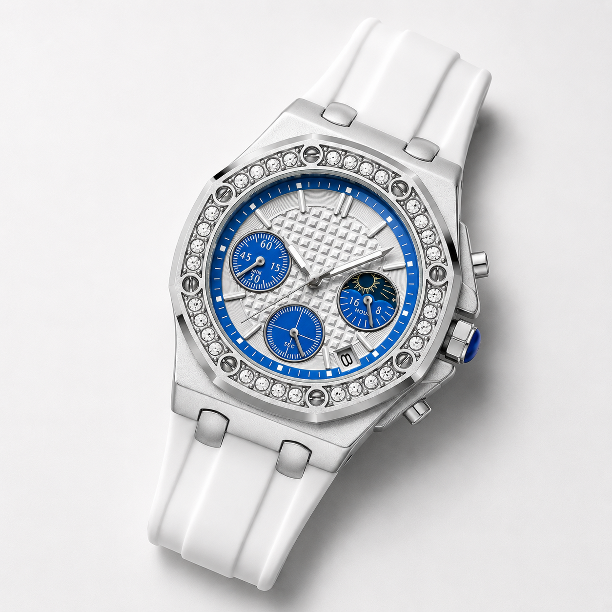 Luxury Crystal Bezel Multi-Dial  Women's Wristwatch Jovera Joyce