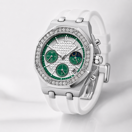 Luxury Crystal Bezel Multi-Dial  Women's Wristwatch Jovera Joyce