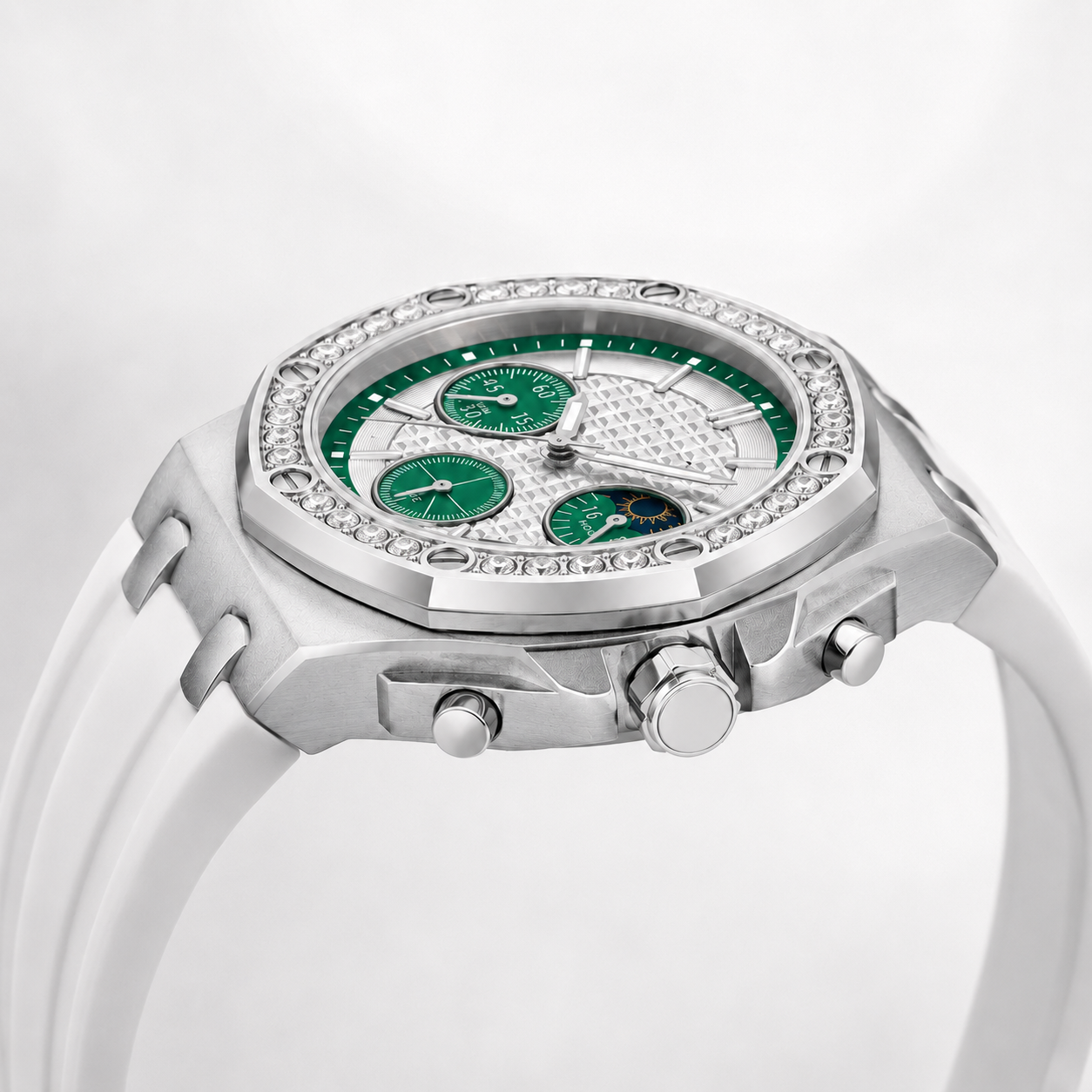 Luxury Crystal Bezel Multi-Dial  Women's Wristwatch Jovera Joyce