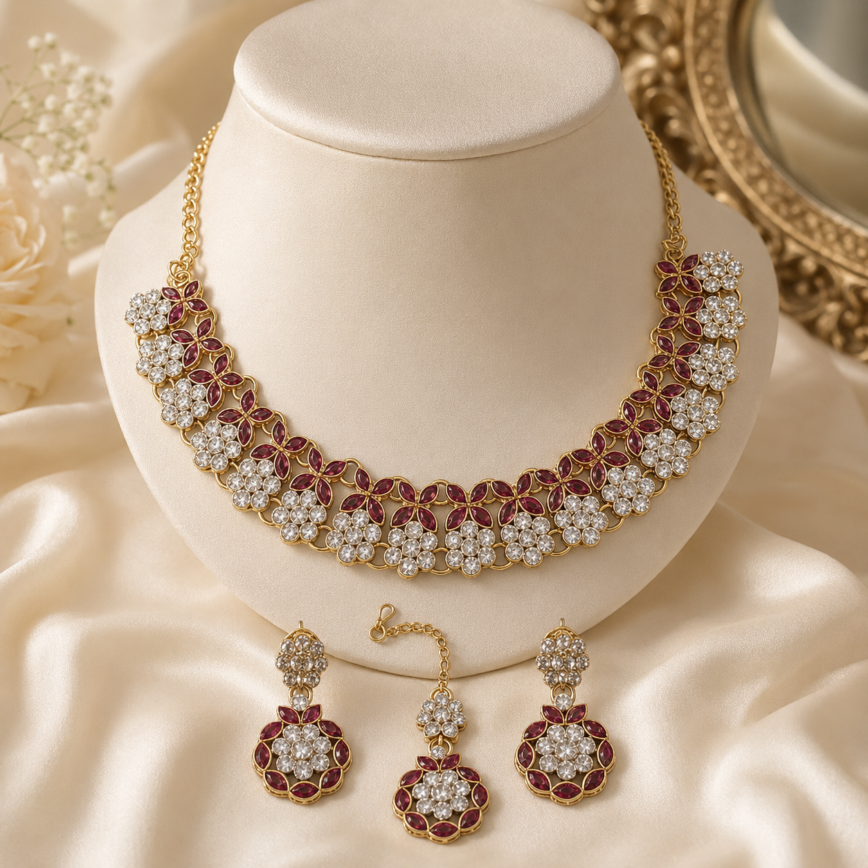 The Rouge Florentine Choker Parure by Jovera Joyce Jovera Joyce