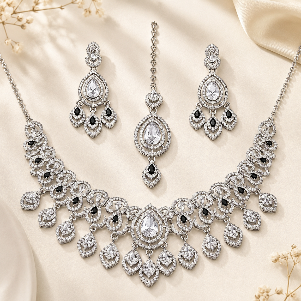The Noire Lumière Teardrop Parure by Jovera Joyce Jovera Joyce