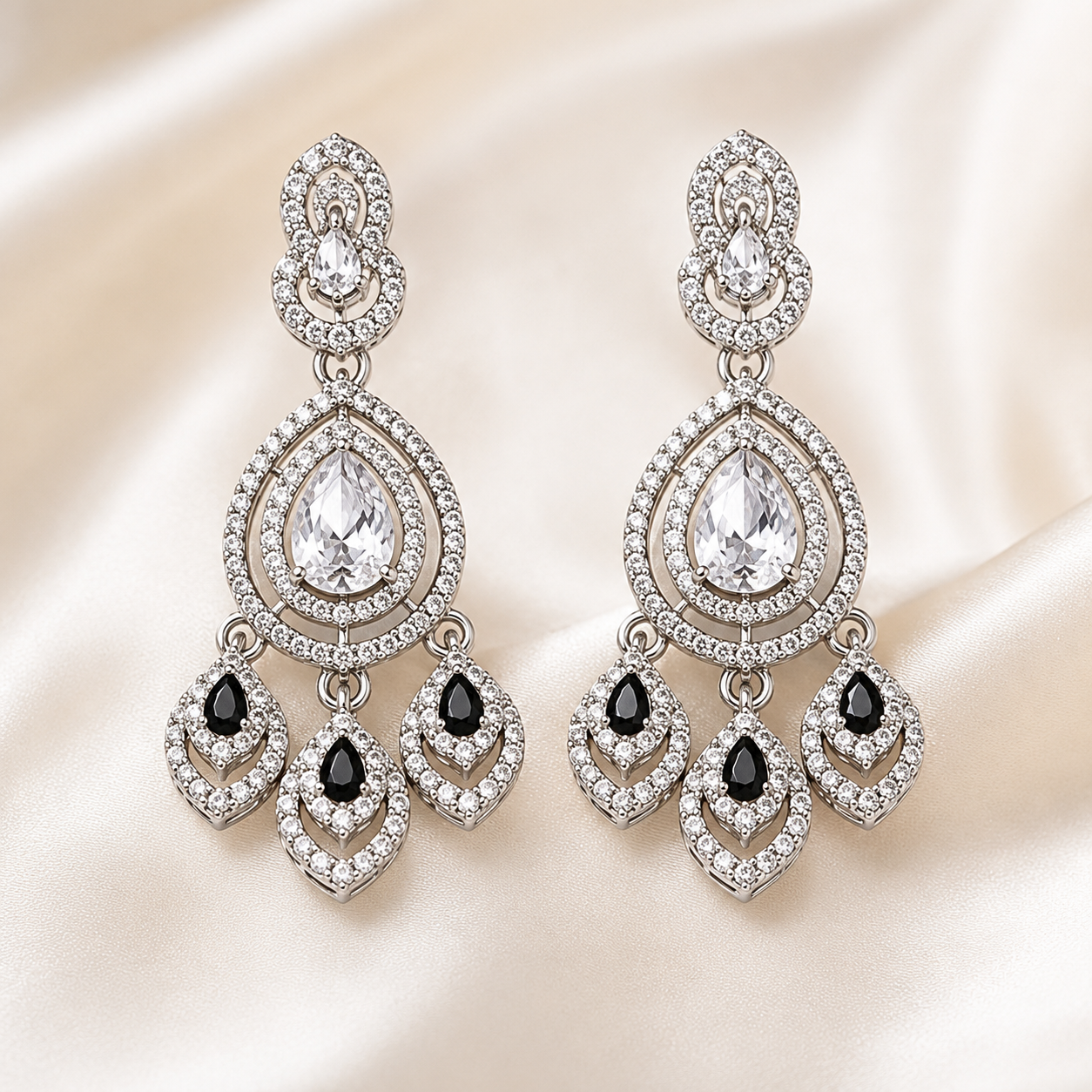 The Noire Lumière Teardrop Parure by Jovera Joyce Jovera Joyce