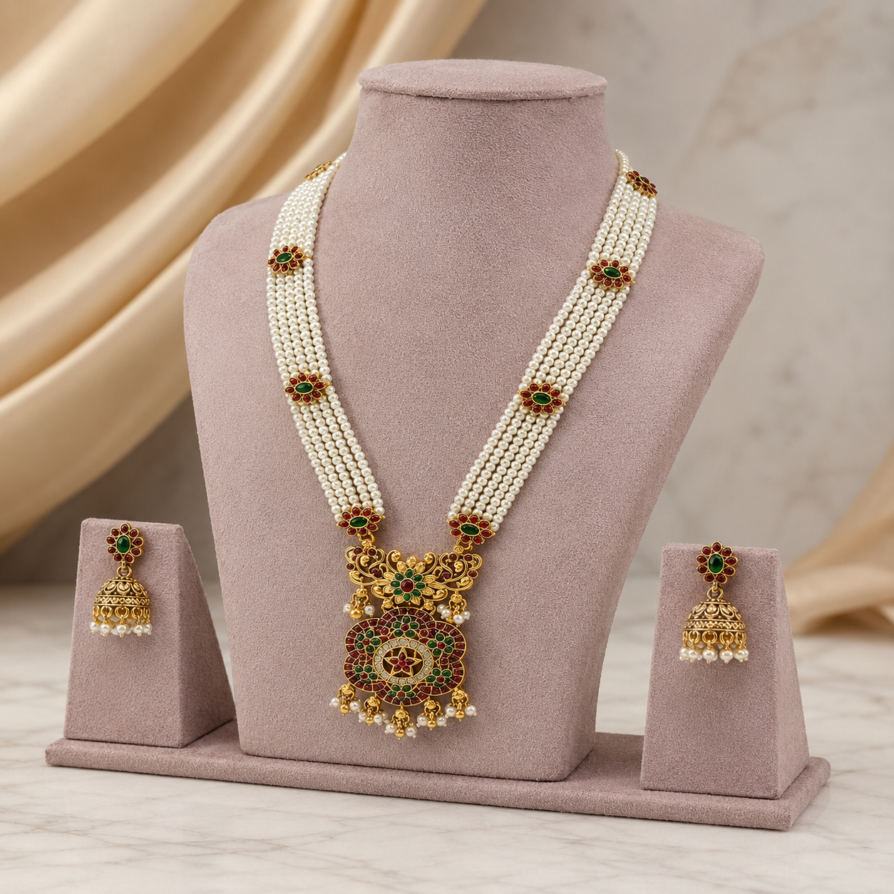 The Padmavati Temple Pearl Mala by Jovera Joyce Jovera Joyce