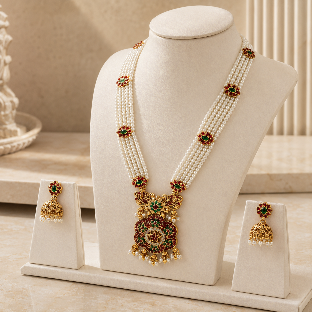 The Padmavati Temple Pearl Mala by Jovera Joyce Jovera Joyce