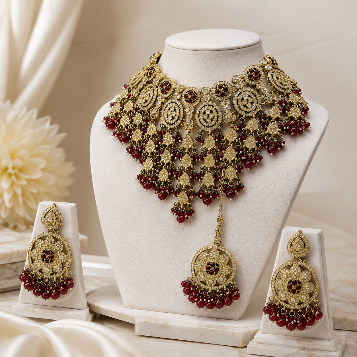 The Celestielle Gold-Plated Shadow Choker Parure by Jovera Joyce Jovera Joyce