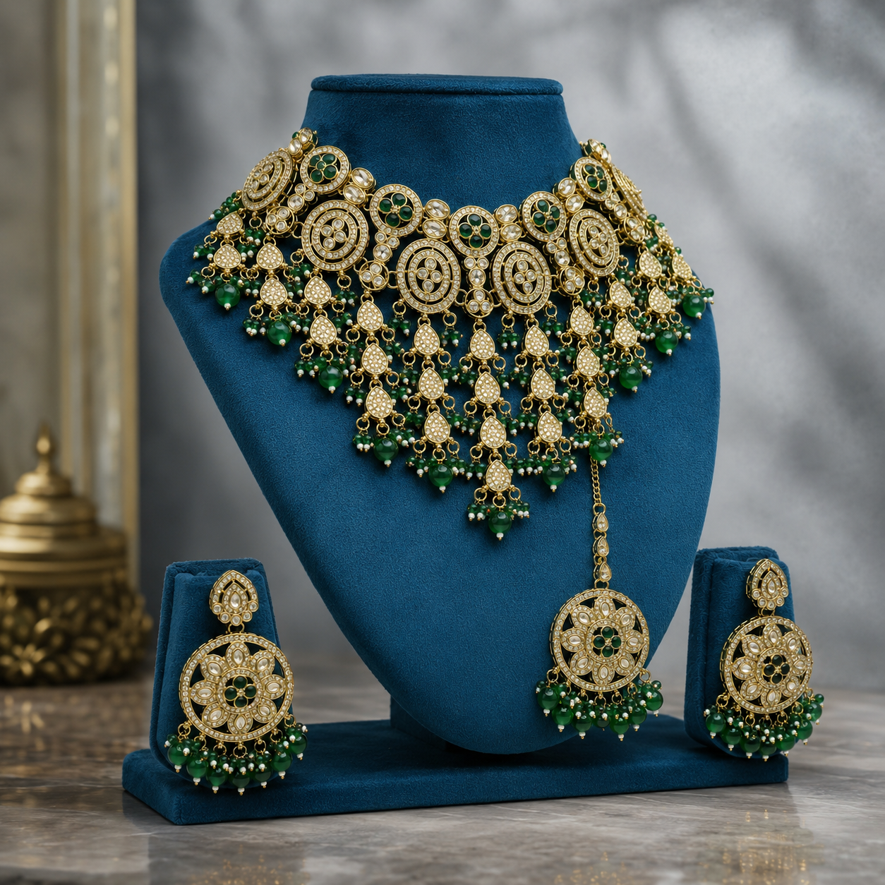 The Celestielle Gold-Plated Shadow Choker Parure by Jovera Joyce Jovera Joyce