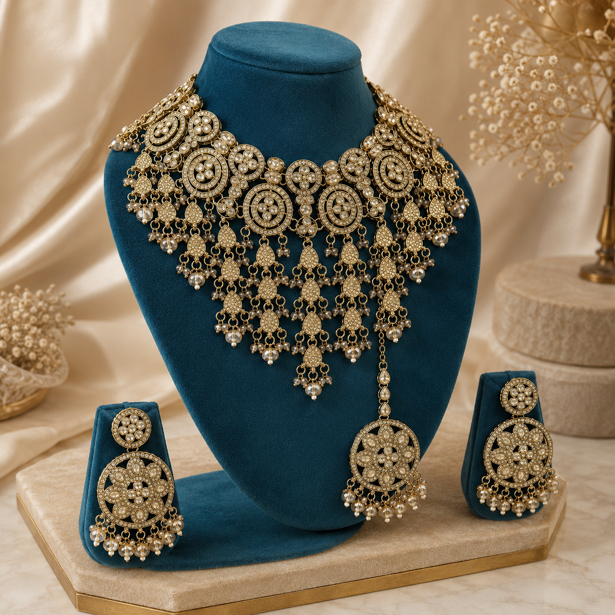 The Celestielle Gold-Plated Shadow Choker Parure by Jovera Joyce Jovera Joyce