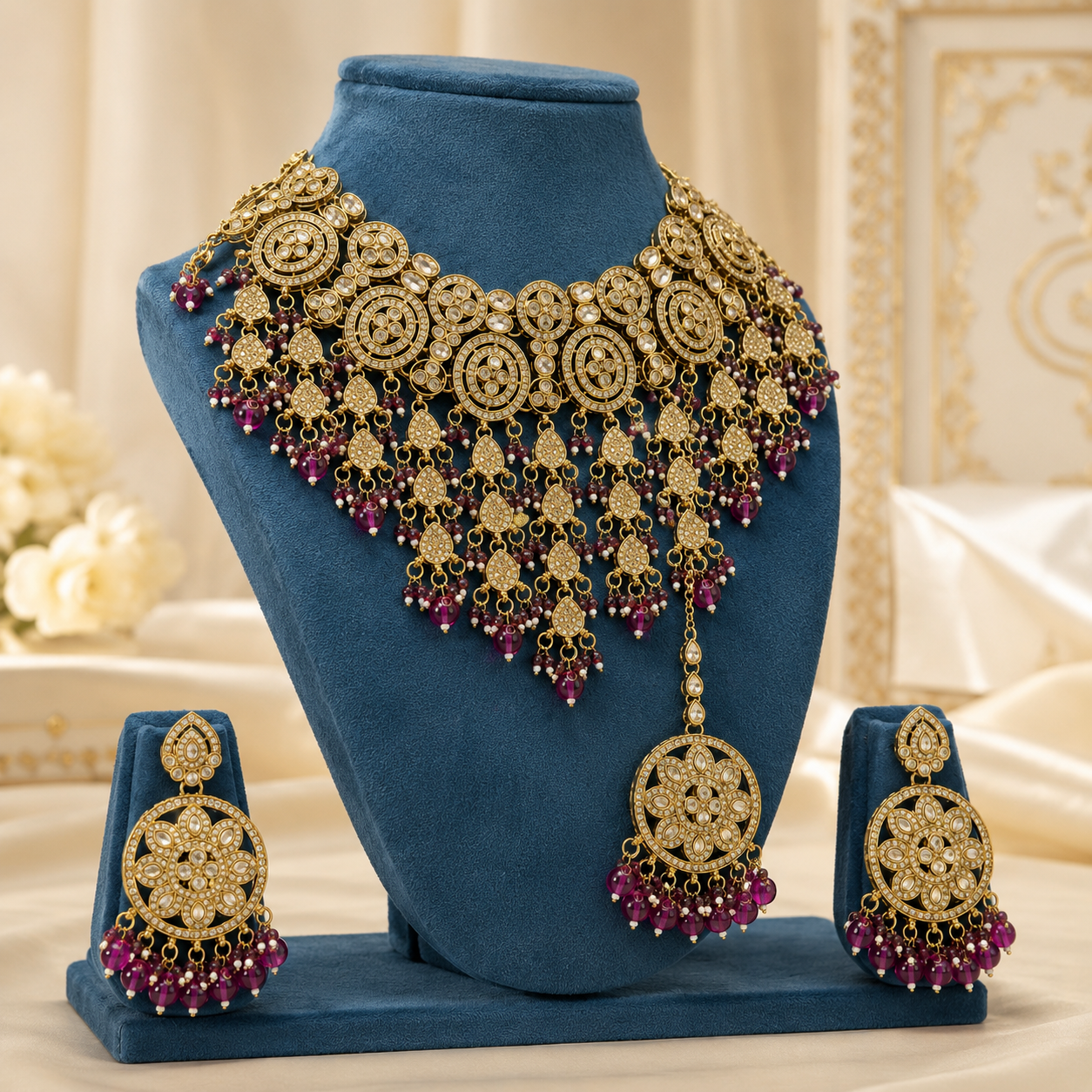 The Celestielle Gold-Plated Shadow Choker Parure by Jovera Joyce Jovera Joyce
