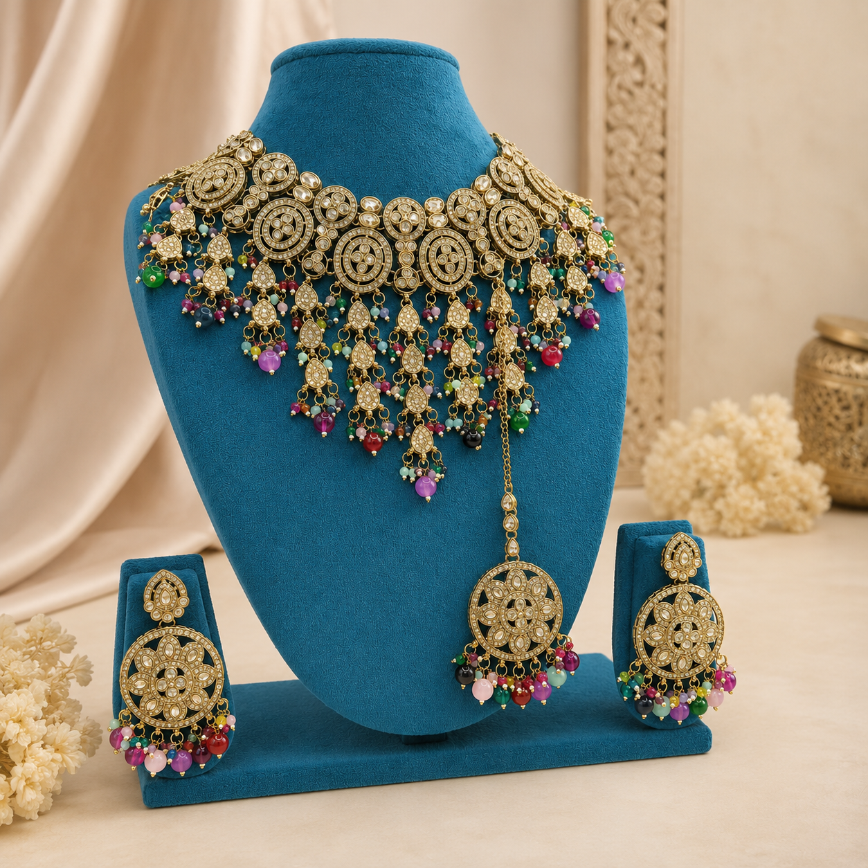 The Celestielle Gold-Plated Shadow Choker Parure by Jovera Joyce Jovera Joyce