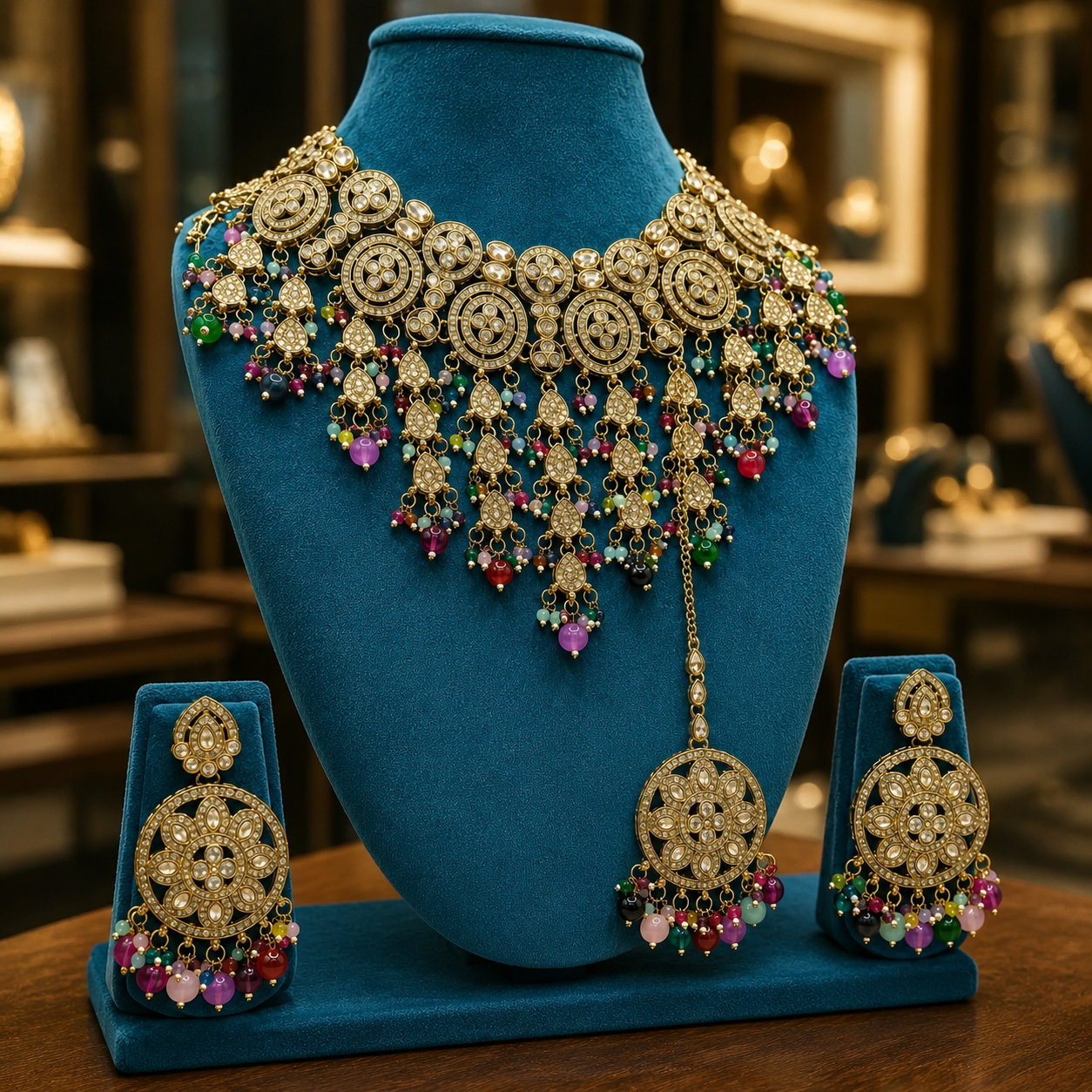 The Celestielle Gold-Plated Shadow Choker Parure by Jovera Joyce Jovera Joyce