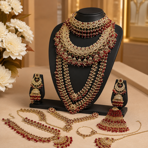 The Zareen Étoile Gold-Plated Bridal Parure by Jovera Joyce Jovera Joyce