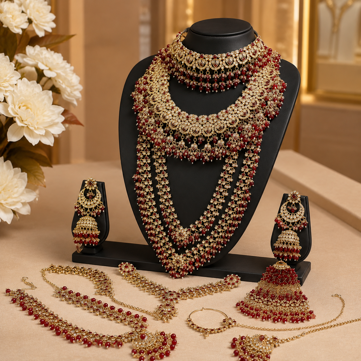 The Zareen Étoile Gold-Plated Bridal Parure by Jovera Joyce Jovera Joyce
