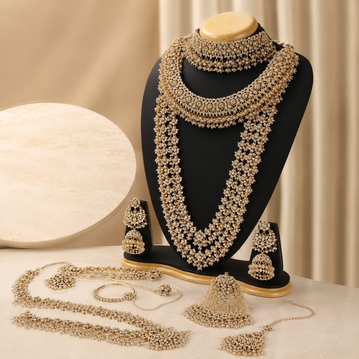 The Zareen Étoile Gold-Plated Bridal Parure by Jovera Joyce Jovera Joyce
