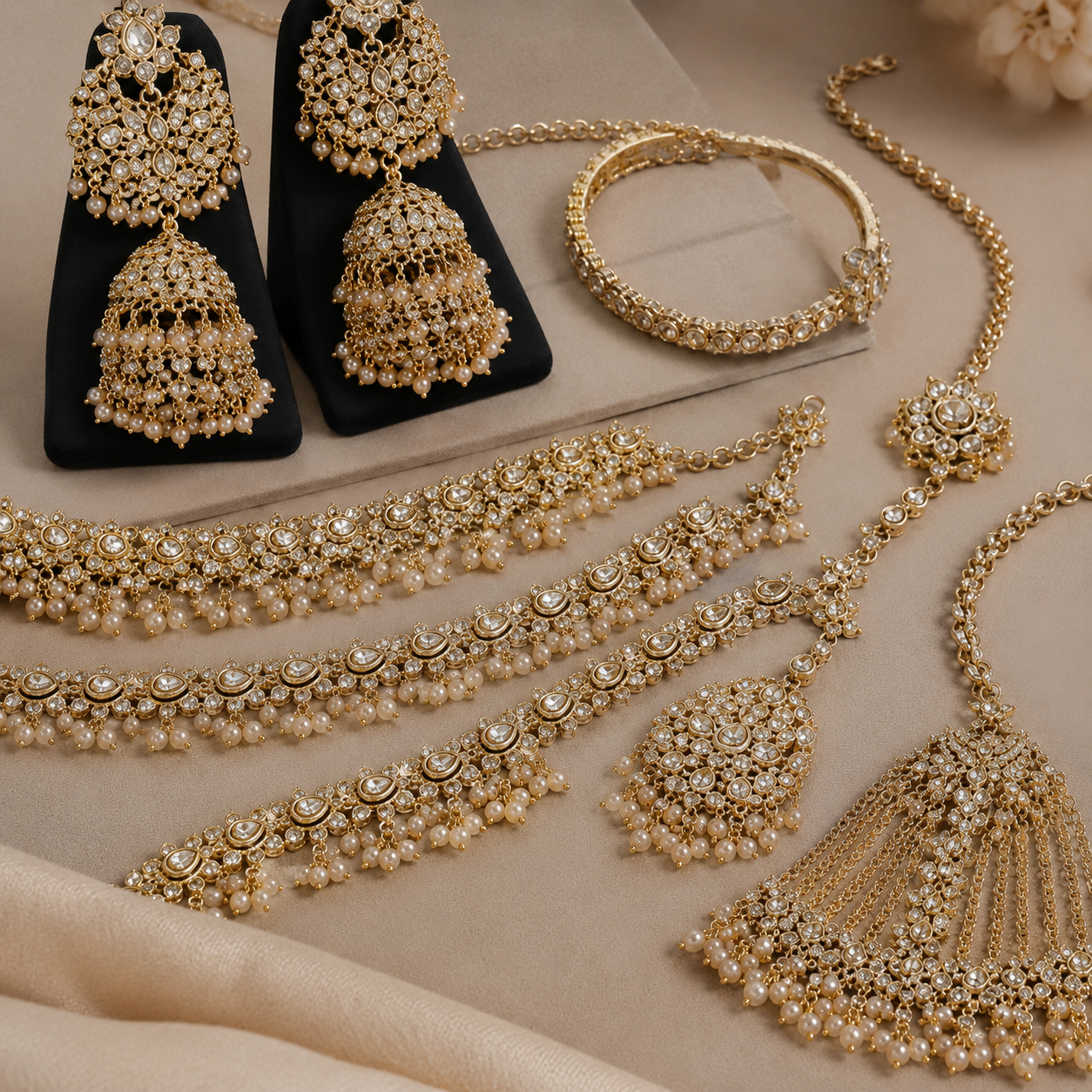 The Zareen Étoile Gold-Plated Bridal Parure by Jovera Joyce Jovera Joyce