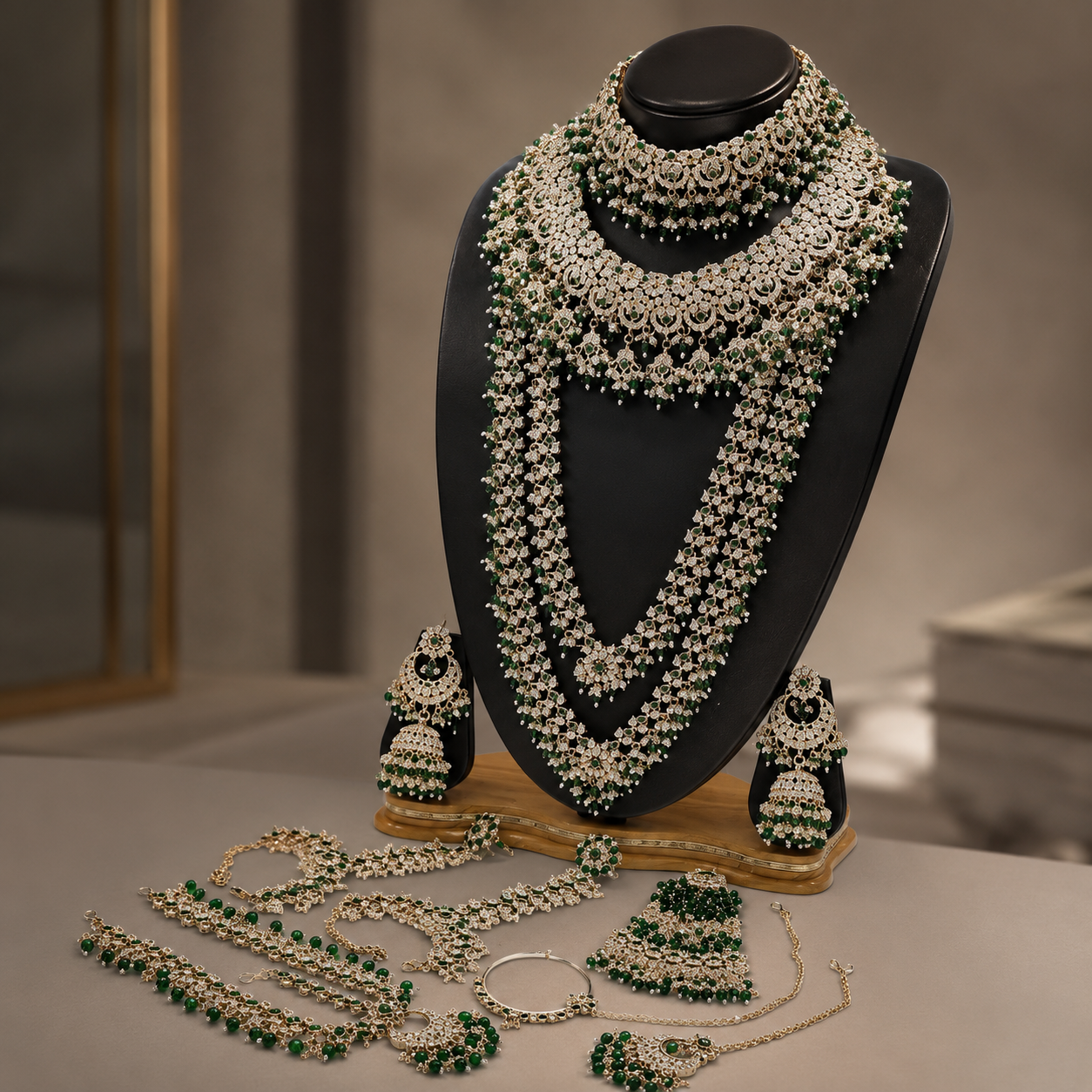 The Zareen Étoile Gold-Plated Bridal Parure by Jovera Joyce Jovera Joyce