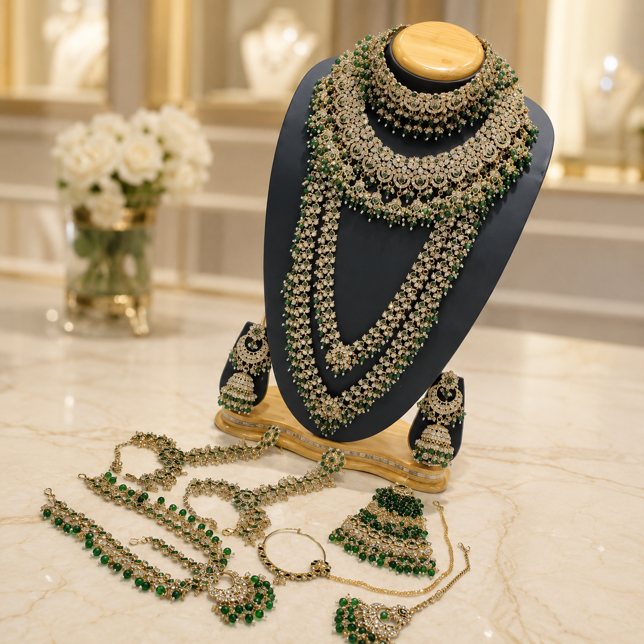 The Zareen Étoile Gold-Plated Bridal Parure by Jovera Joyce Jovera Joyce