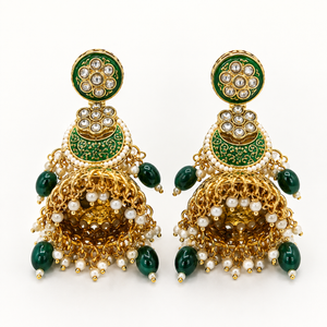 The Rani Émeraude Gold-Plated Kundan Parure by Jovera Joyce Jovera Joyce
