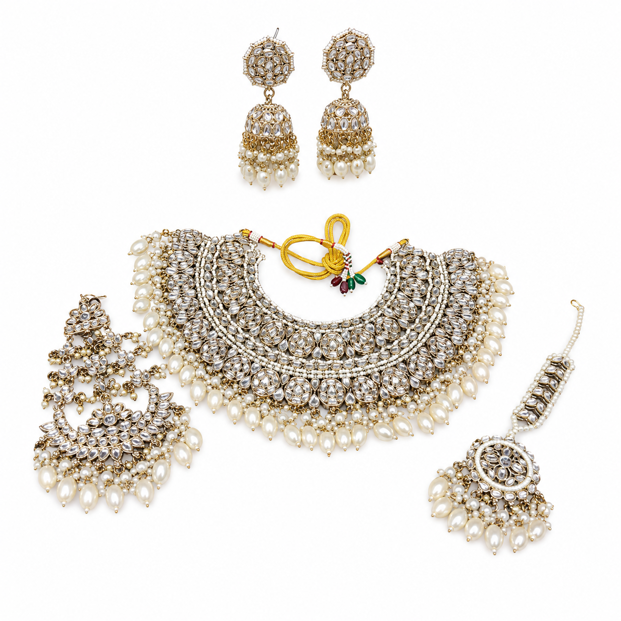The Noor Celestia Zircon Gold-Plated Bridal Parure by Jovera Joyce Jovera Joyce
