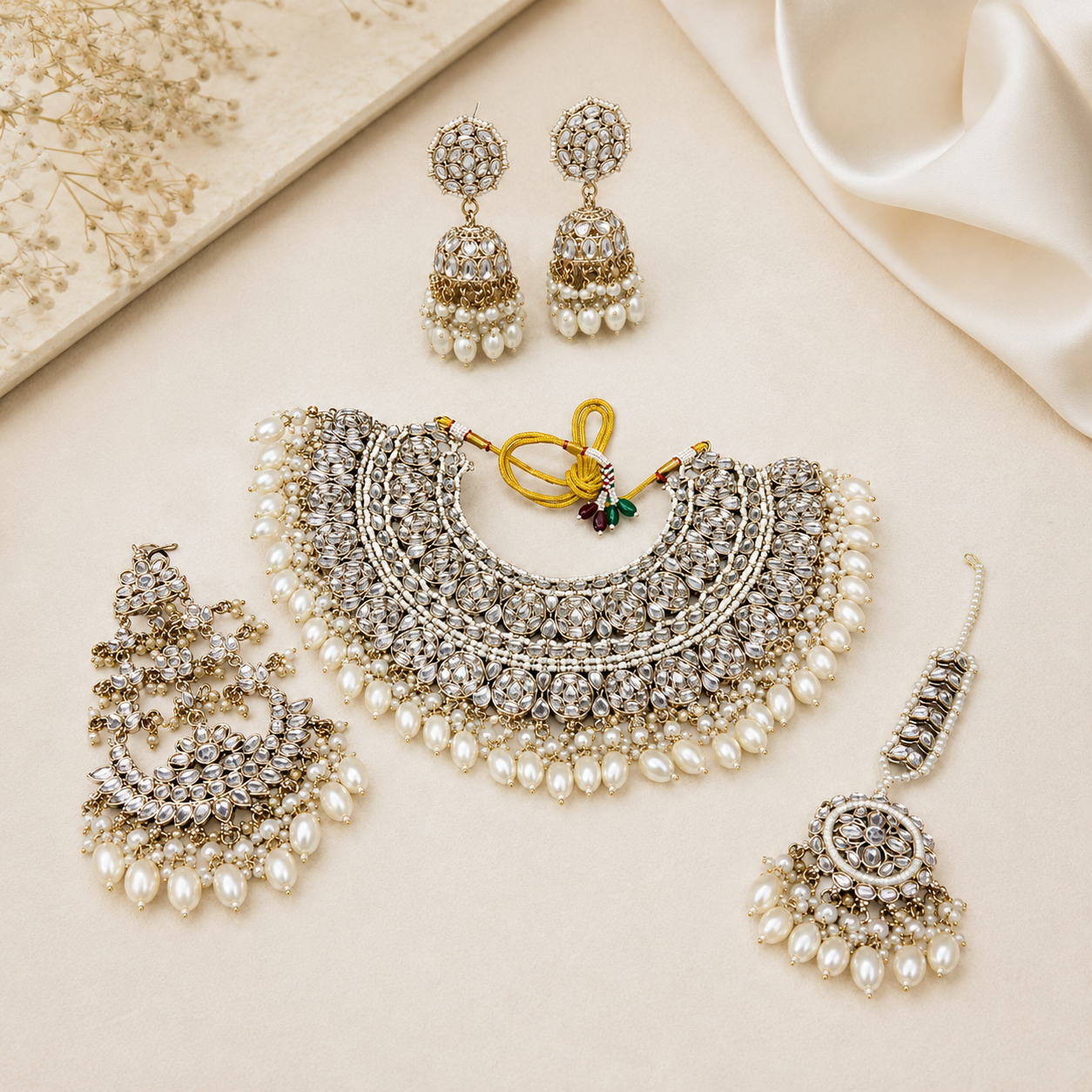 The Noor Celestia Zircon Gold-Plated Bridal Parure by Jovera Joyce Jovera Joyce