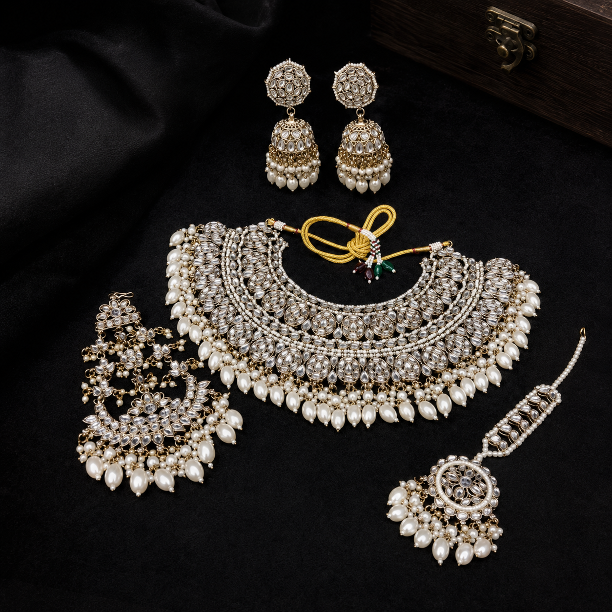 The Noor Celestia Zircon Gold-Plated Bridal Parure by Jovera Joyce Jovera Joyce