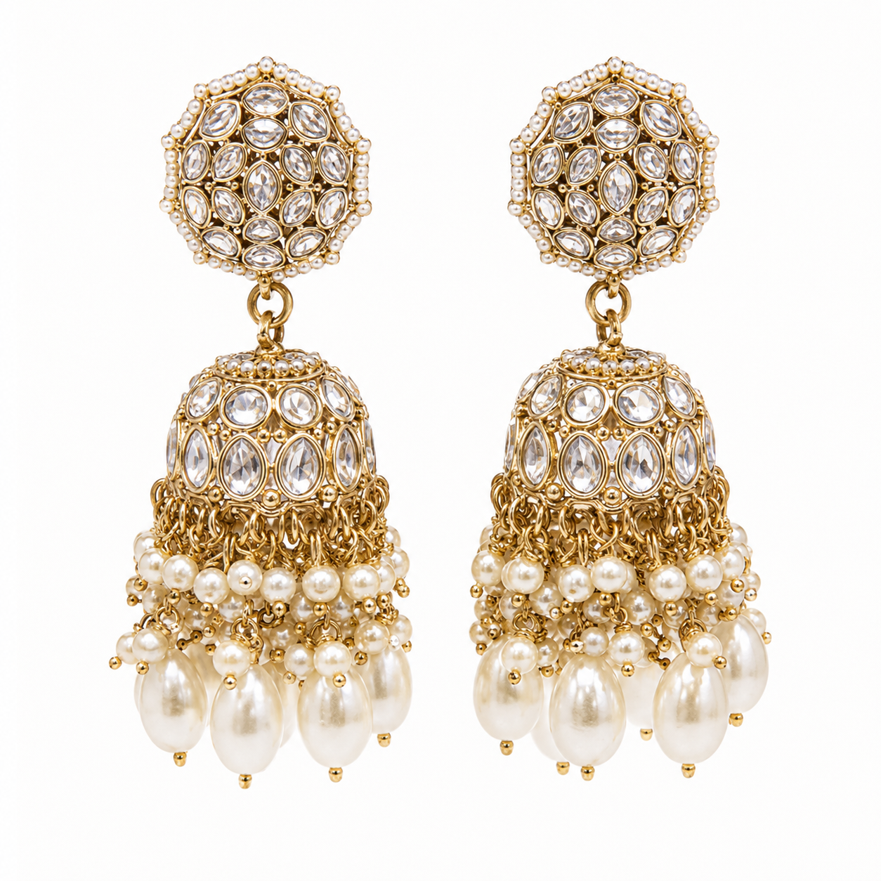 The Noor Celestia Zircon Gold-Plated Bridal Parure by Jovera Joyce Jovera Joyce