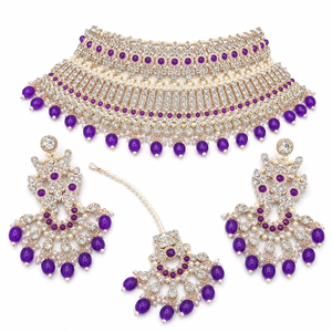 The Violette Gold-Plated Pearl Choker Parure by Jovera Joyce Jovera Joyce