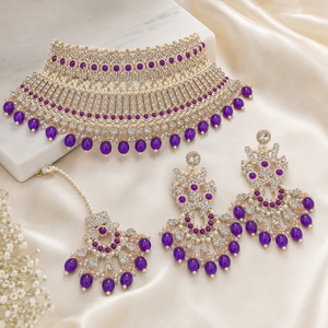 The Violette Gold-Plated Pearl Choker Parure by Jovera Joyce Jovera Joyce