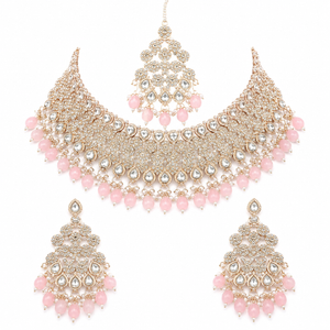 The Rosé Amarante Gold-Plated Bridal Parure by Jovera Joyce Jovera Joyce