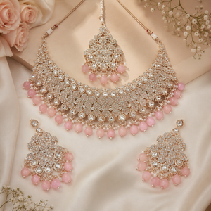 The Rosé Amarante Gold-Plated Bridal Parure by Jovera Joyce Jovera Joyce