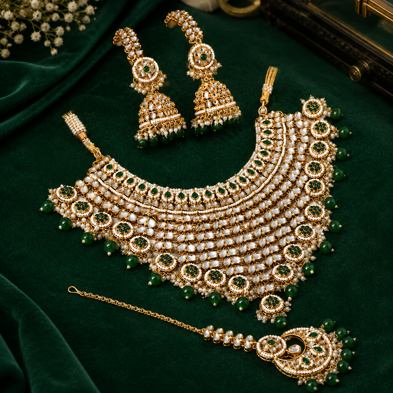 The Verdelle Noor Gold-Plated Heritage Parure by Jovera Joyce Jovera Joyce