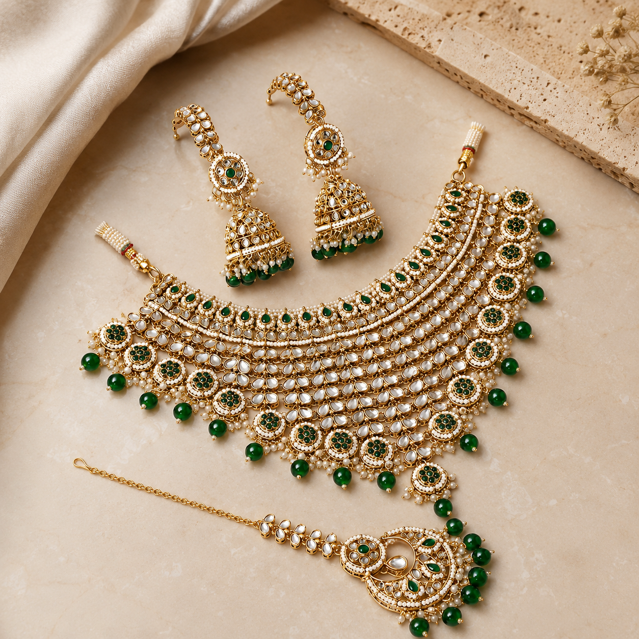 The Verdelle Noor Gold-Plated Heritage Parure by Jovera Joyce Jovera Joyce