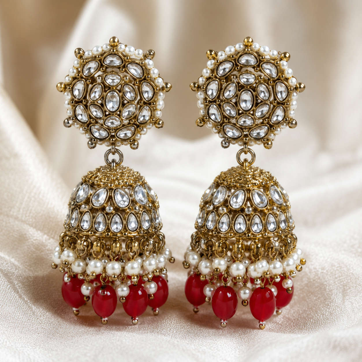 The Élodie Rouge Gold-Plated Bridal Parure Jovera Joyce