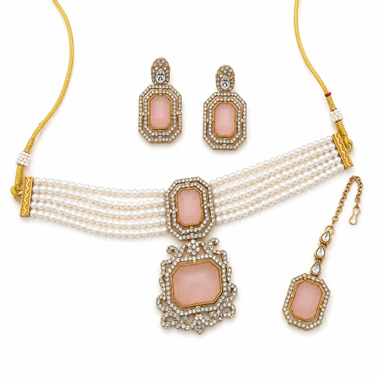 The Octavienne Gold-Plated Pearl Parure by Jovera Joyce Jovera Joyce