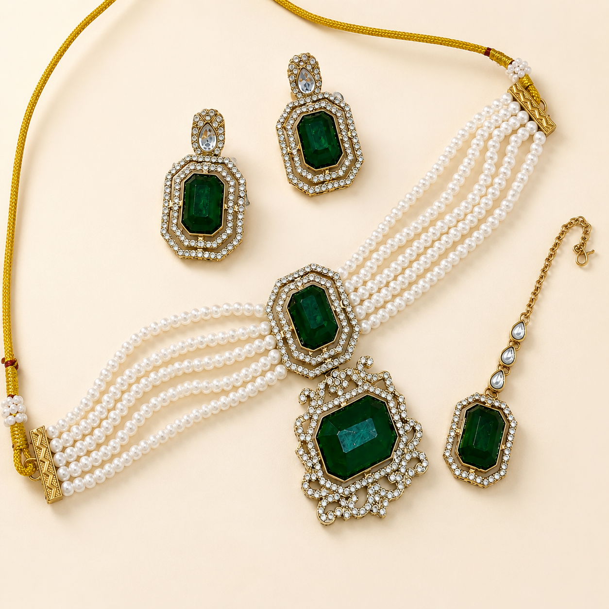 The Octavienne Gold-Plated Pearl Parure by Jovera Joyce Jovera Joyce