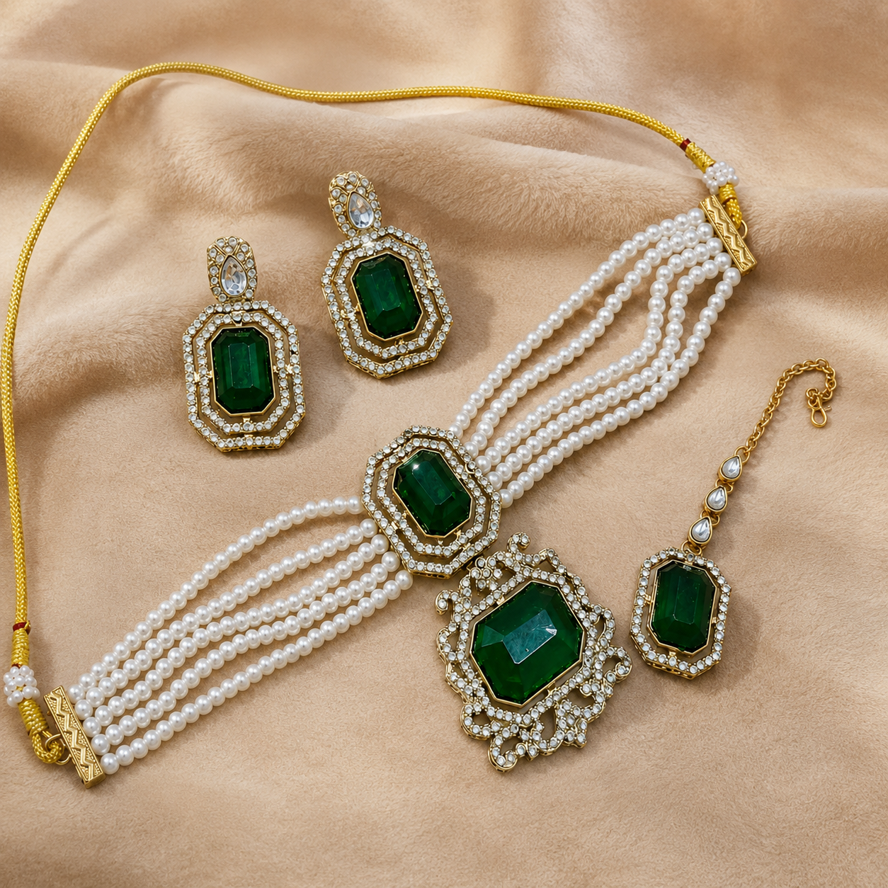 The Octavienne Gold-Plated Pearl Parure by Jovera Joyce Jovera Joyce