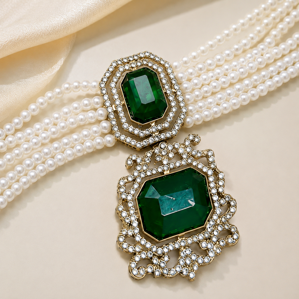 The Octavienne Gold-Plated Pearl Parure by Jovera Joyce Jovera Joyce