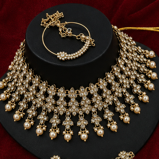 The Éclat Royale Gold-Plated Bridal Parure by Jovera Joyce Jovera Joyce