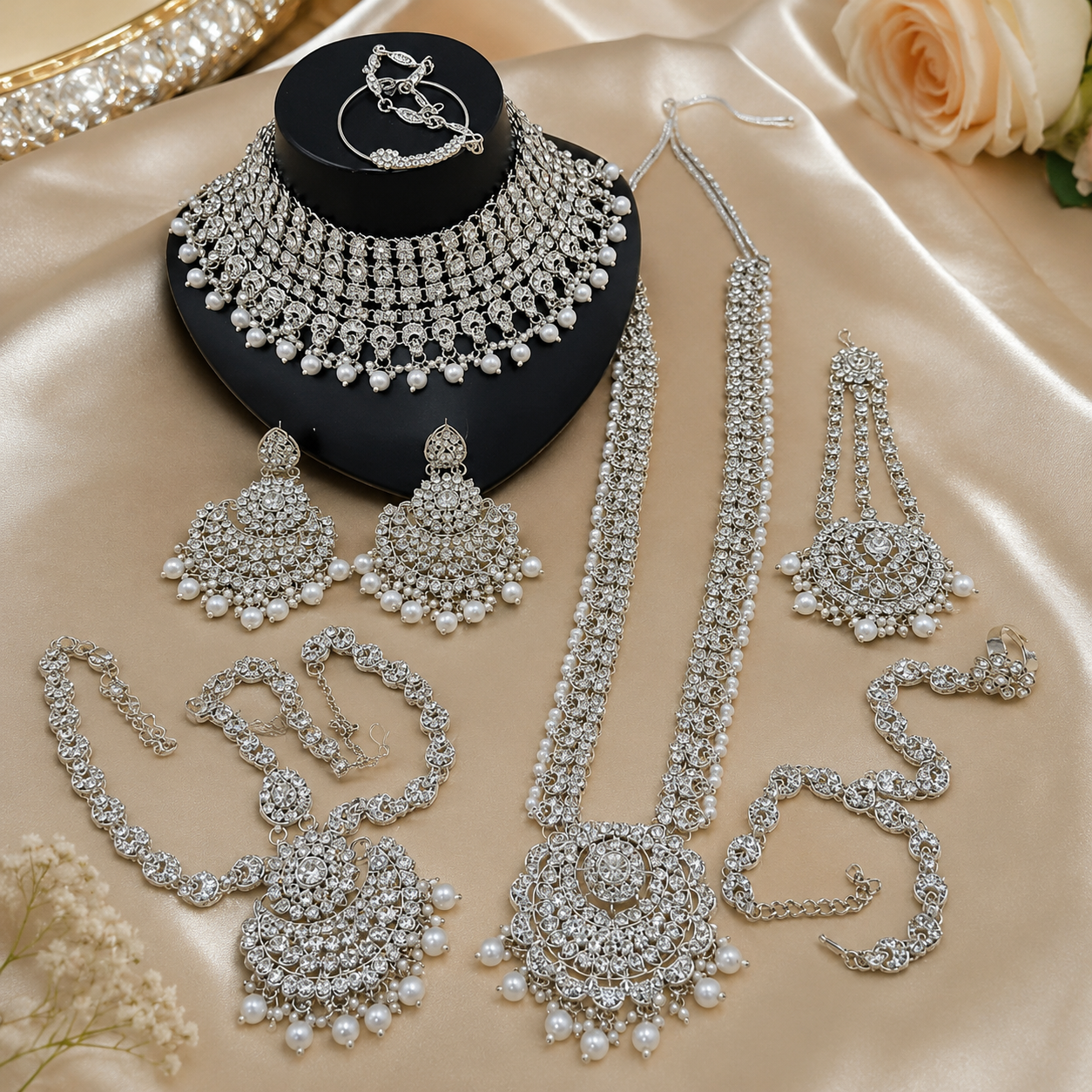 The Élodie Argent Bridal Parure by Jovera Joyce Jovera Joyce