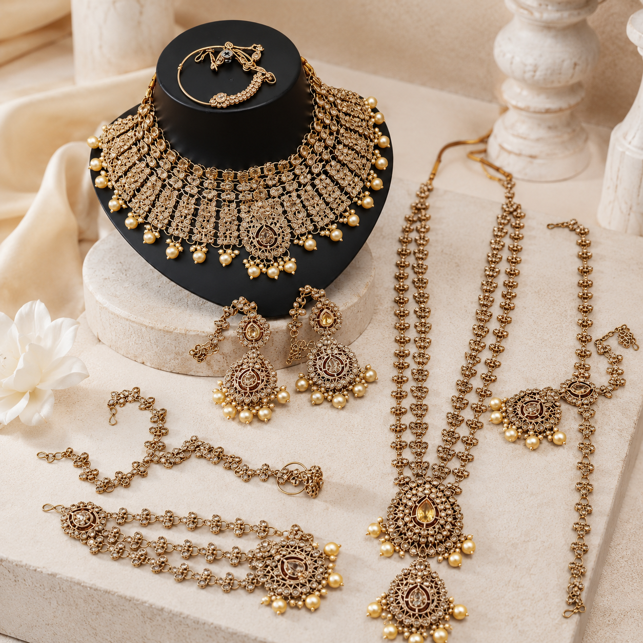 Jovera Joyce Aurelia Gold-Plated Zircon Bridal Regalia Set Jovera Joyce