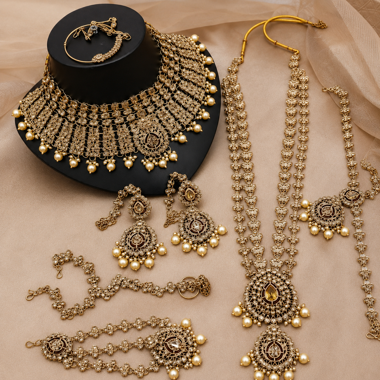 Jovera Joyce Aurelia Gold-Plated Zircon Bridal Regalia Set Jovera Joyce