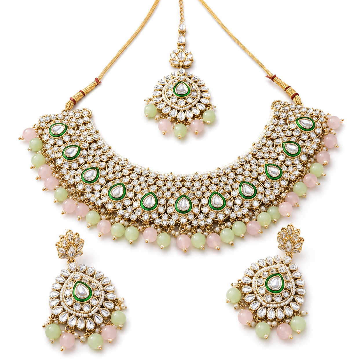 Jovera Joyce Émeraude Blush Gold-Plated Zircon Necklace Set Jovera Joyce